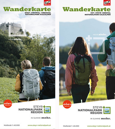 Titelbild: Set Wanderkarten Steyr und die Nationalparl Region-Set