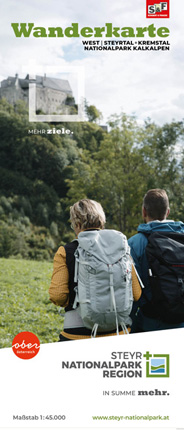 Titelbild: Wanderkarte Steyr und die Nationalpark Region West | Steyrtal + Kremstal – Nationalpark Kalkalpen